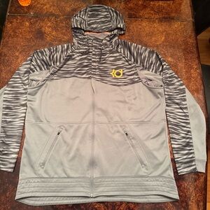 Nike Kevin Durant Gray and Black zebra Striped Jacket